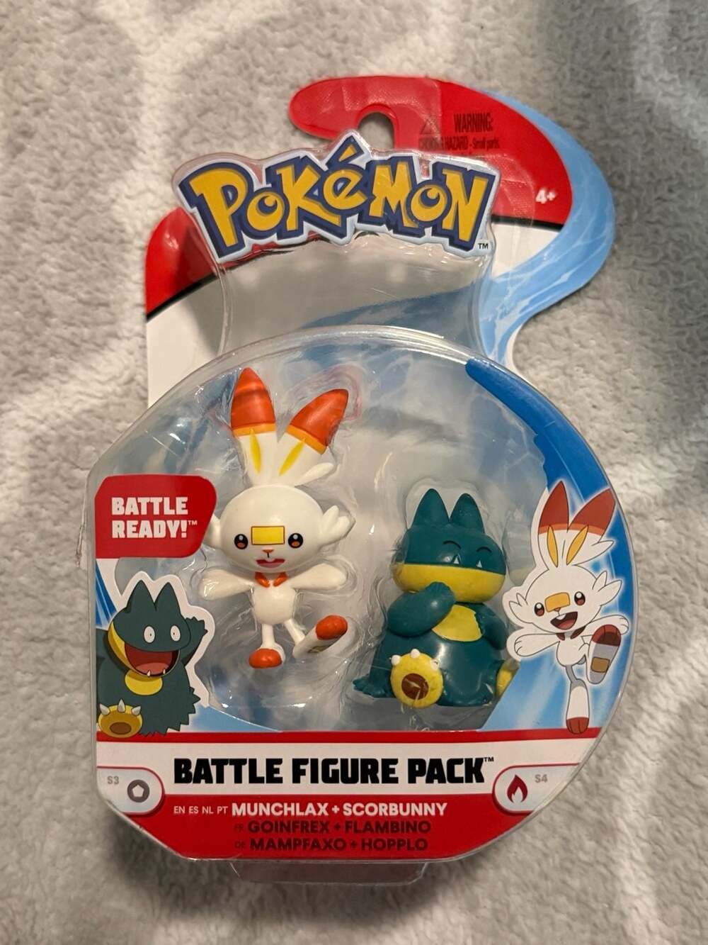 Pokemon Munchlax & Scorbunny Battle Figure 2 Pack - Nintendo - Brand New